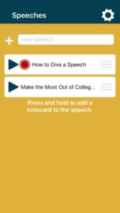 A screenshot of Speecher